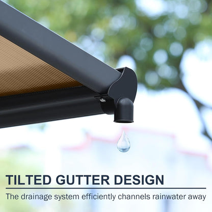 13x10/16.5x10 ft. Wall Mount Gazebo - Polycarbonate Outdoor Pergola