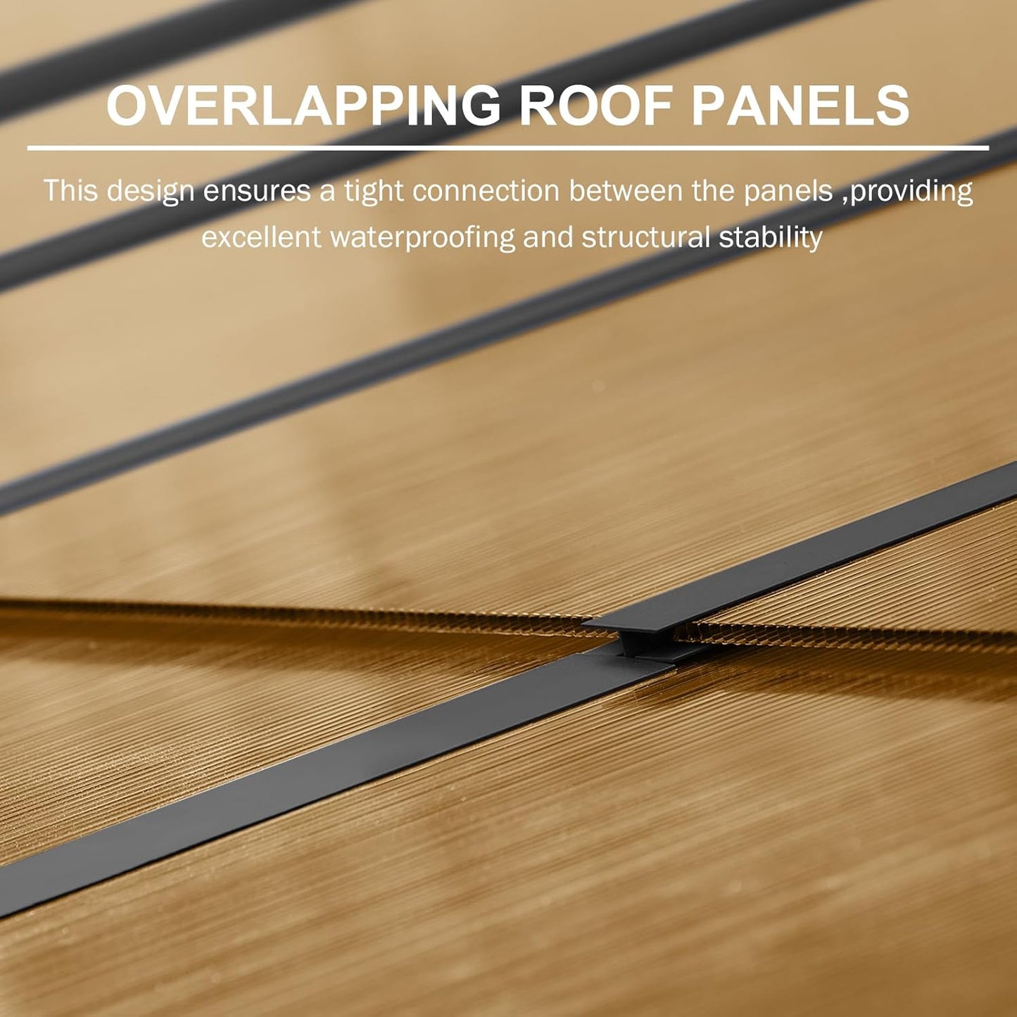 13x10/16.5x10 ft. Wall Mount Gazebo - Polycarbonate Outdoor Pergola