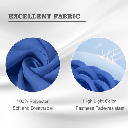 Outdoor Chair Cushion, Patio Seat Pad, Removable Cover with Hidden Zipper, Ties - Navy Blue - Aoodor 