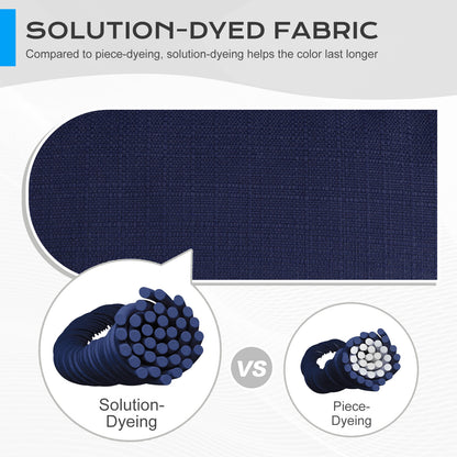 Tufted Outdoor High Back Chair Cushions Patio Replacement Cushion, Dark Blue - Aoodor 