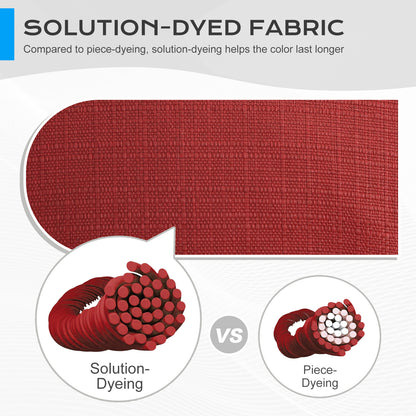 Tufted Outdoor High Back Chair Cushions Patio Replacement Cushion, Red - Aoodor 