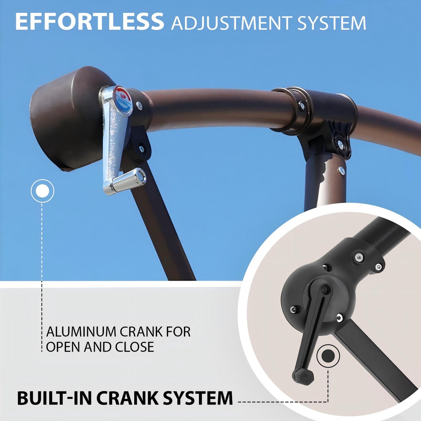 Grand Patio Thatched Tiki Umbrella (No Base) - Aoodor 