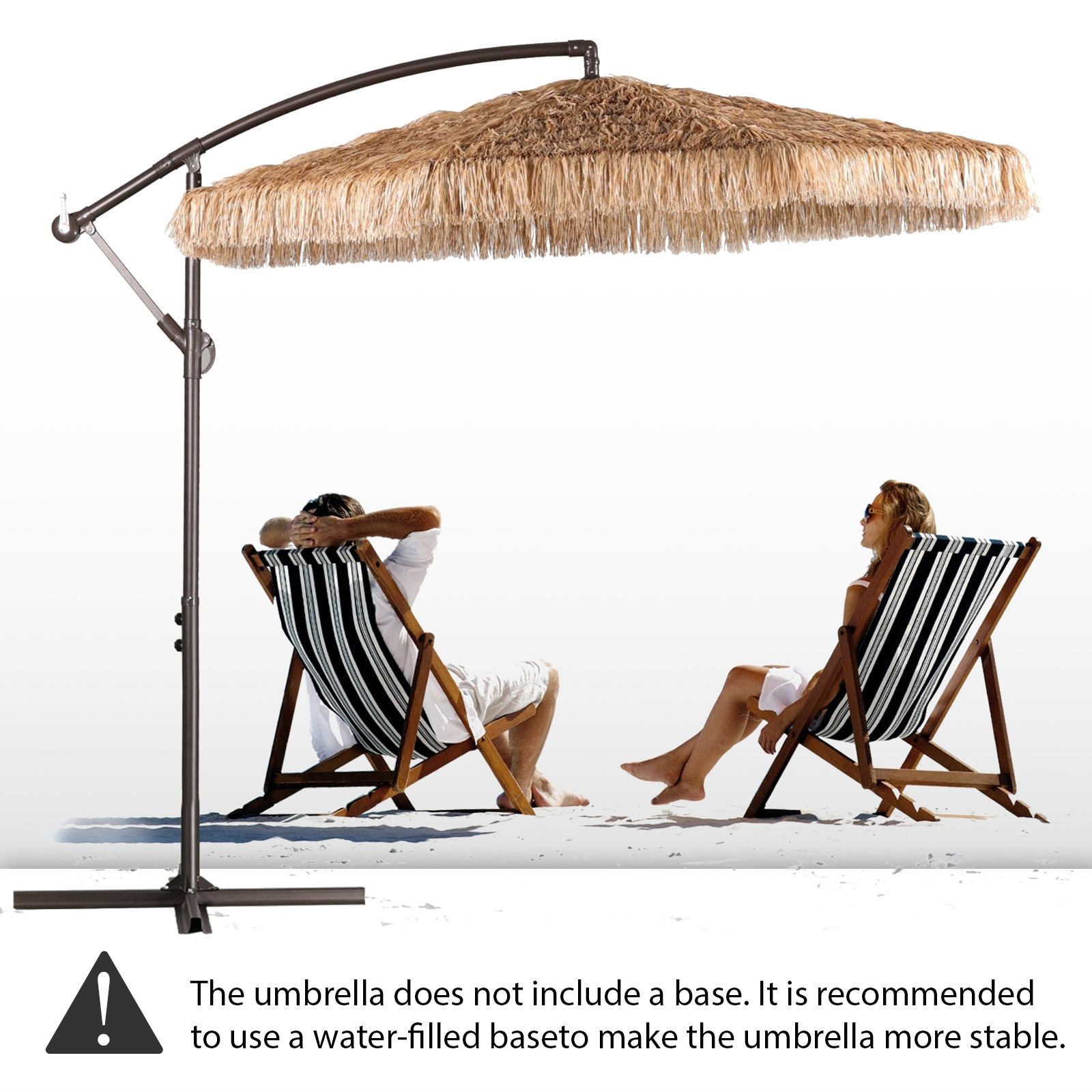 Grand Patio Thatched Tiki Umbrella (No Base) - Aoodor 