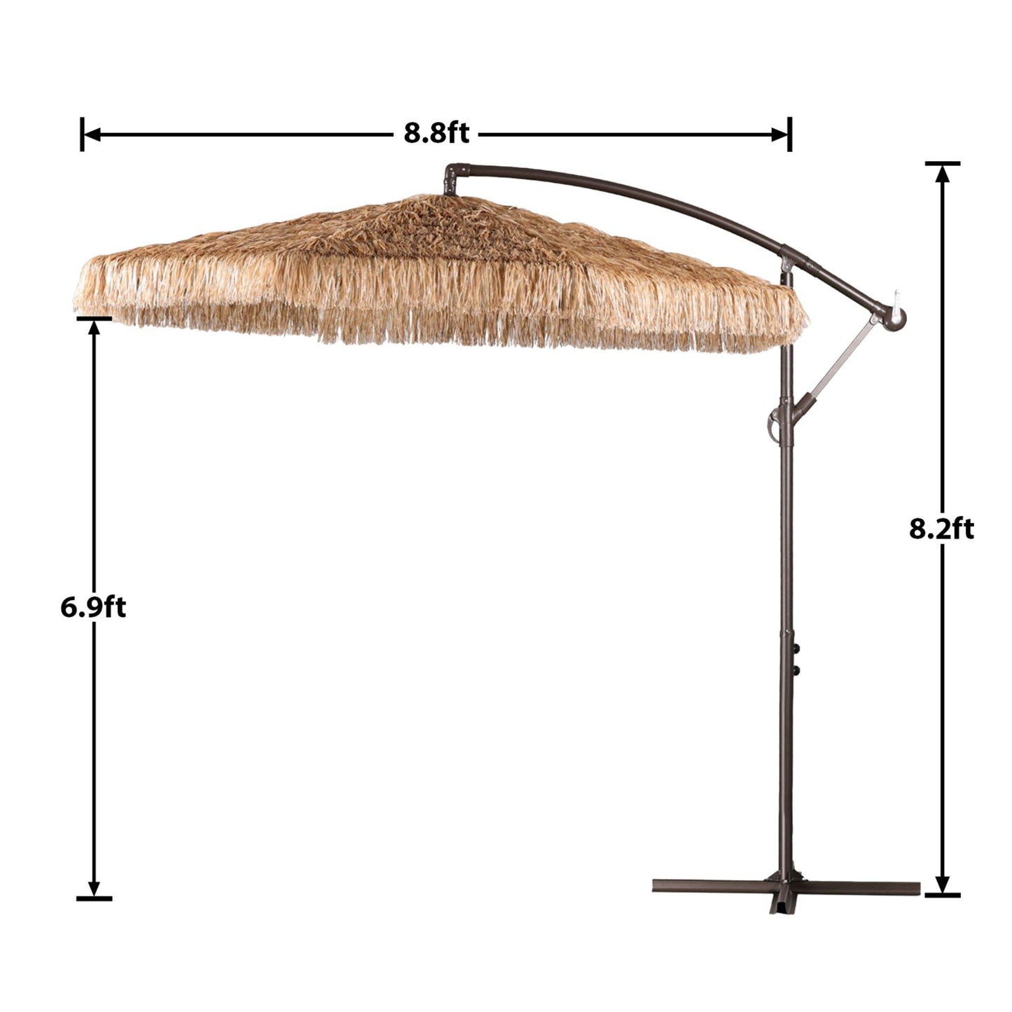 Grand Patio Thatched Tiki Umbrella (No Base) - Aoodor 