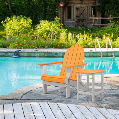 18x14.6x19 inch Outdoor Side Table, Square Adirondack Patio End Table for Patio, Pool, Porch - Aoodor 