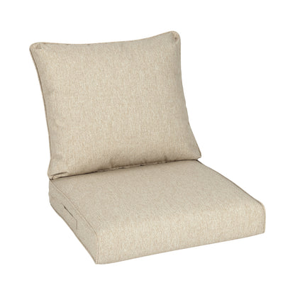 Outdoor Deep Seat Cushion Set, Waterproof Patio Chair Cushions, Brown