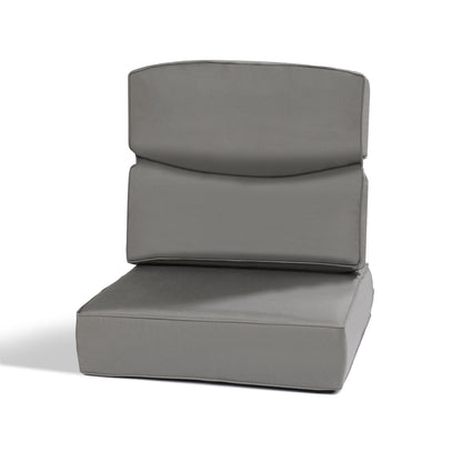 Smile Outdoor Chair Cushion Set, Sunbrella Fabric Deep Seating Cushions, Canvas Charcoal