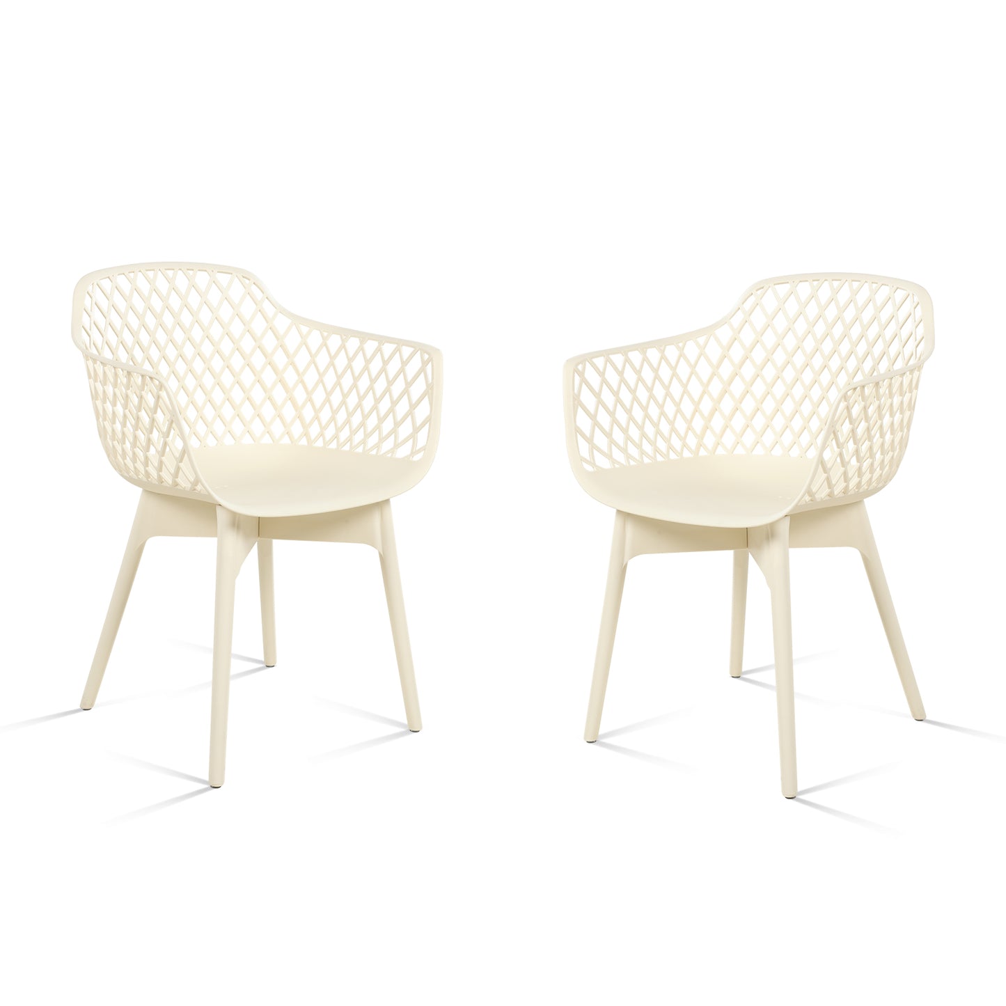 Modern Weather Resistant Plastic Dining Chairs Set: Ergonomic Comfort