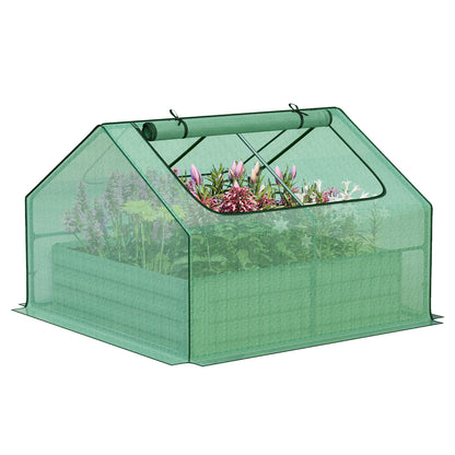 Mini Greenhouse Kit With Raised Garden Metal Beds - Aoodor 