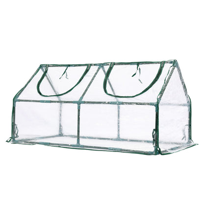 Mini Greenhouse with Zipper Doors, Waterproof & UV Protected, Transparent