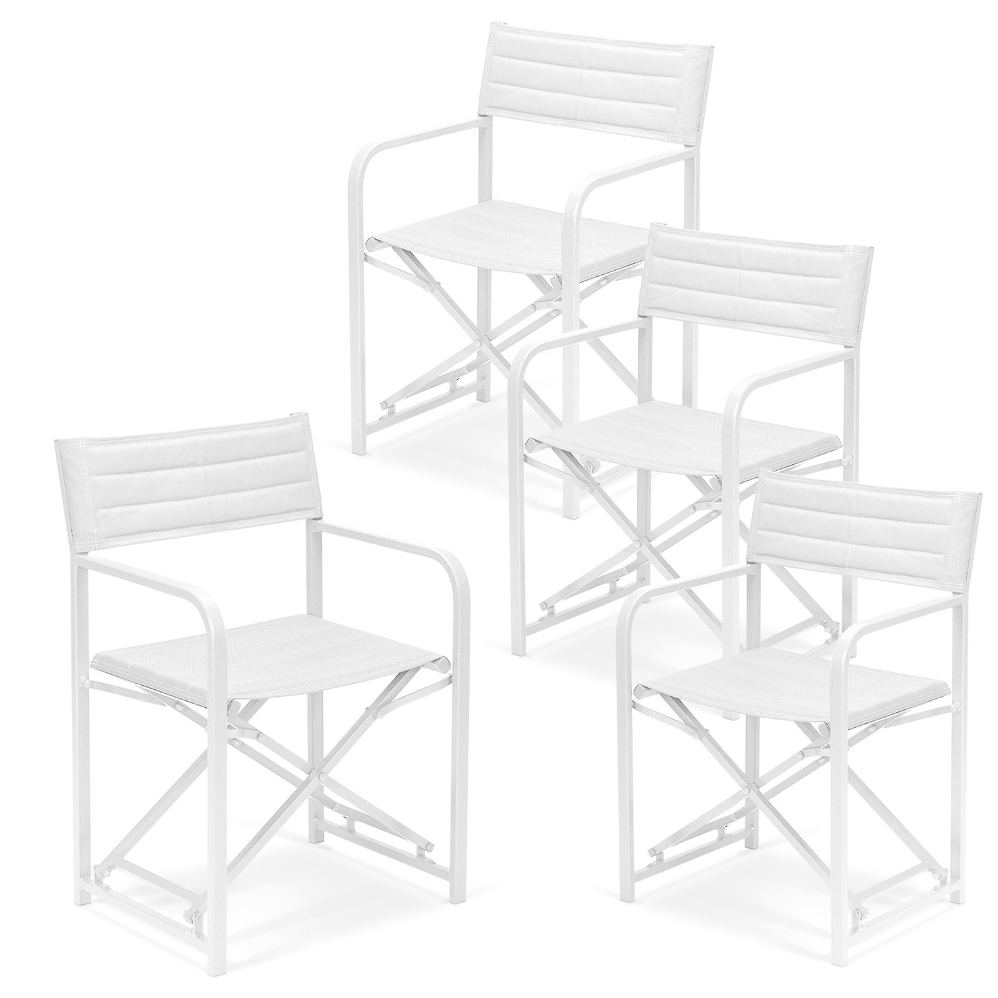 34(H) inch Outdoor Camping Chairs, Portable Patio Director's Chairs with Folding Aluminum Frame - Aoodor 
