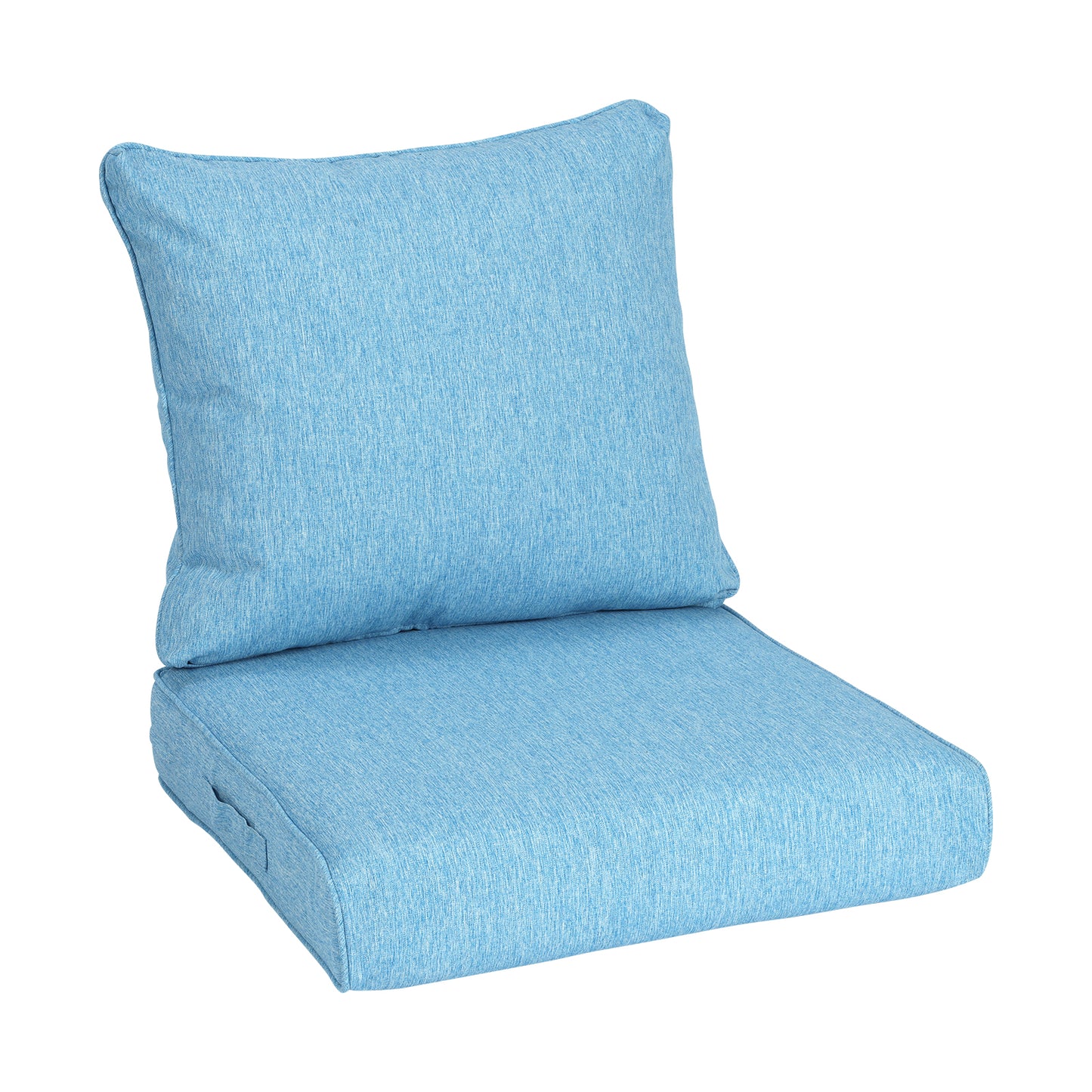 Outdoor Deep Seat Cushion Set, Waterproof Patio Chair Cushions, Lake Blue