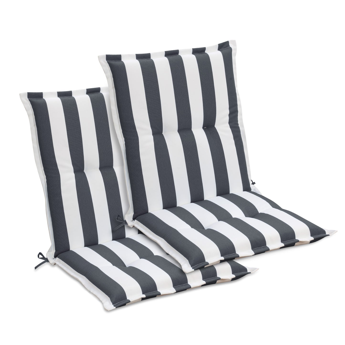 39x20x2.4 inch Outdoor Tufted Chair Cushions, Grey Stripe