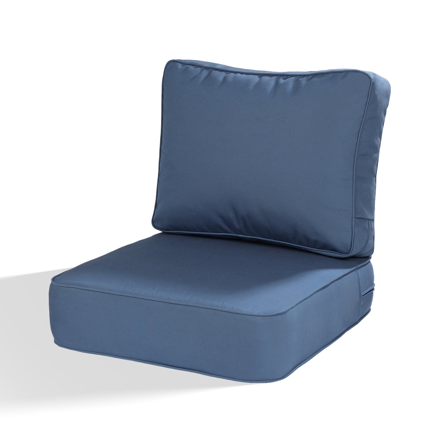 Premium Sunbrella Fabric Outdoor Patio Chair Cushions Set, Canvas Sapphire Blue
