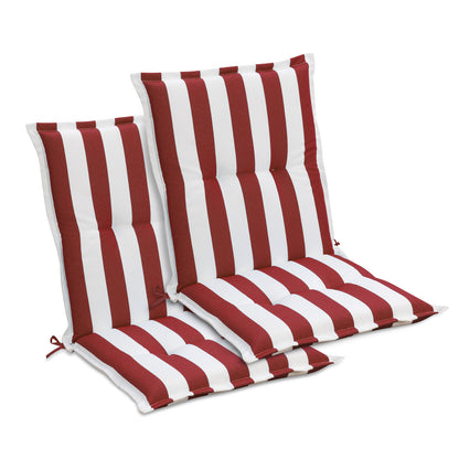 39x20x2.4 inch Outdoor Tufted Chair Cushions, Red Stripe