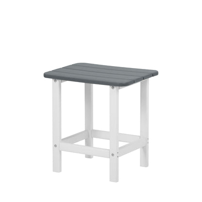 18x14.6x19 inch Outdoor Side Table, Square Adirondack Patio End Table for Patio, Pool, Porch - Aoodor 