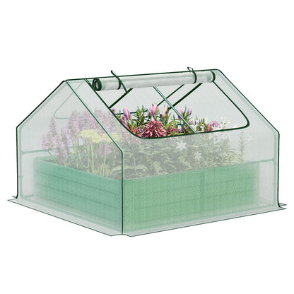 Mini Greenhouse Kit With Raised Garden Metal Beds - Aoodor 