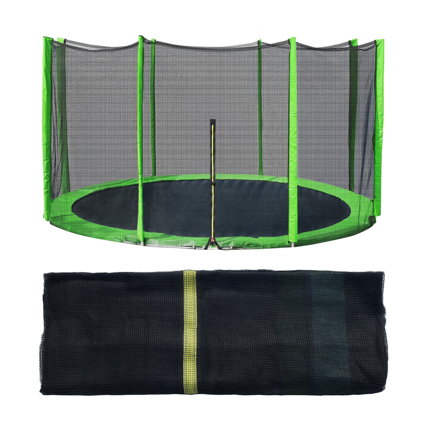 Trampoline Replacement Net for Round Frame Trampolines, Safety Enclosure Net - Aoodor 
