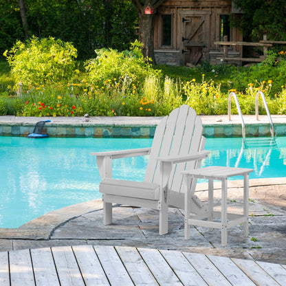 18x14.6x19 inch Outdoor Side Table, Square Adirondack Patio End Table for Patio, Pool, Porch - Aoodor 