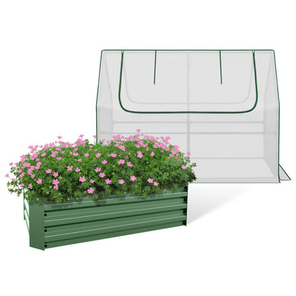 Mini Greenhouse Kit With Raised Garden Metal Beds - Aoodor 