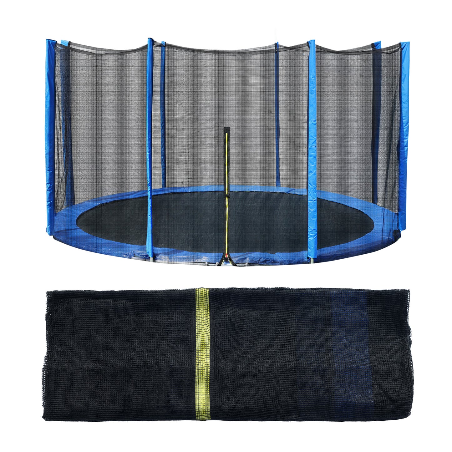 Trampoline Replacement Net for Round Frame Trampolines, Safety Enclosure Net - Aoodor 