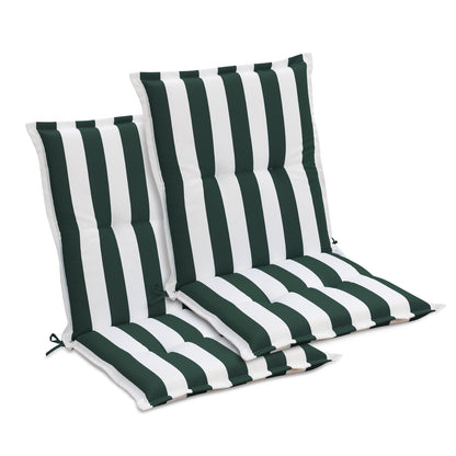 39x20x2.4 inch Outdoor Tufted Chair Cushions, Green Stripe