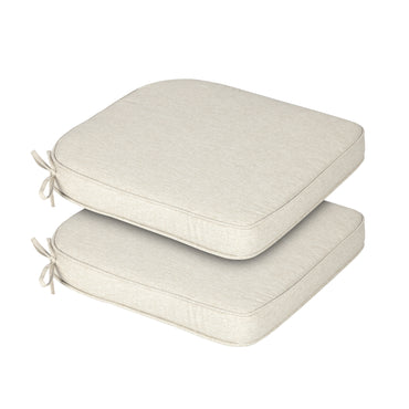 Outdoor Dining Chair Cushions Set, Patio Chair Pads with Ties, Khaki - Aoodor 