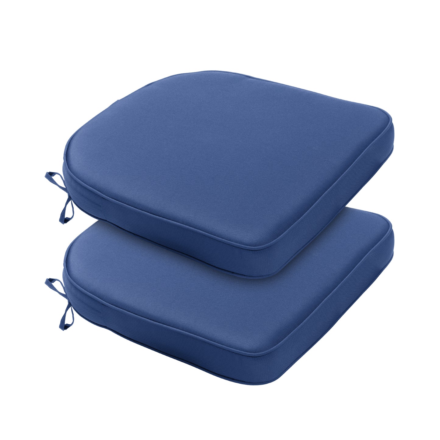 Outdoor Dining Chair Cushions Set, Patio Seat Pads, Dark Blue