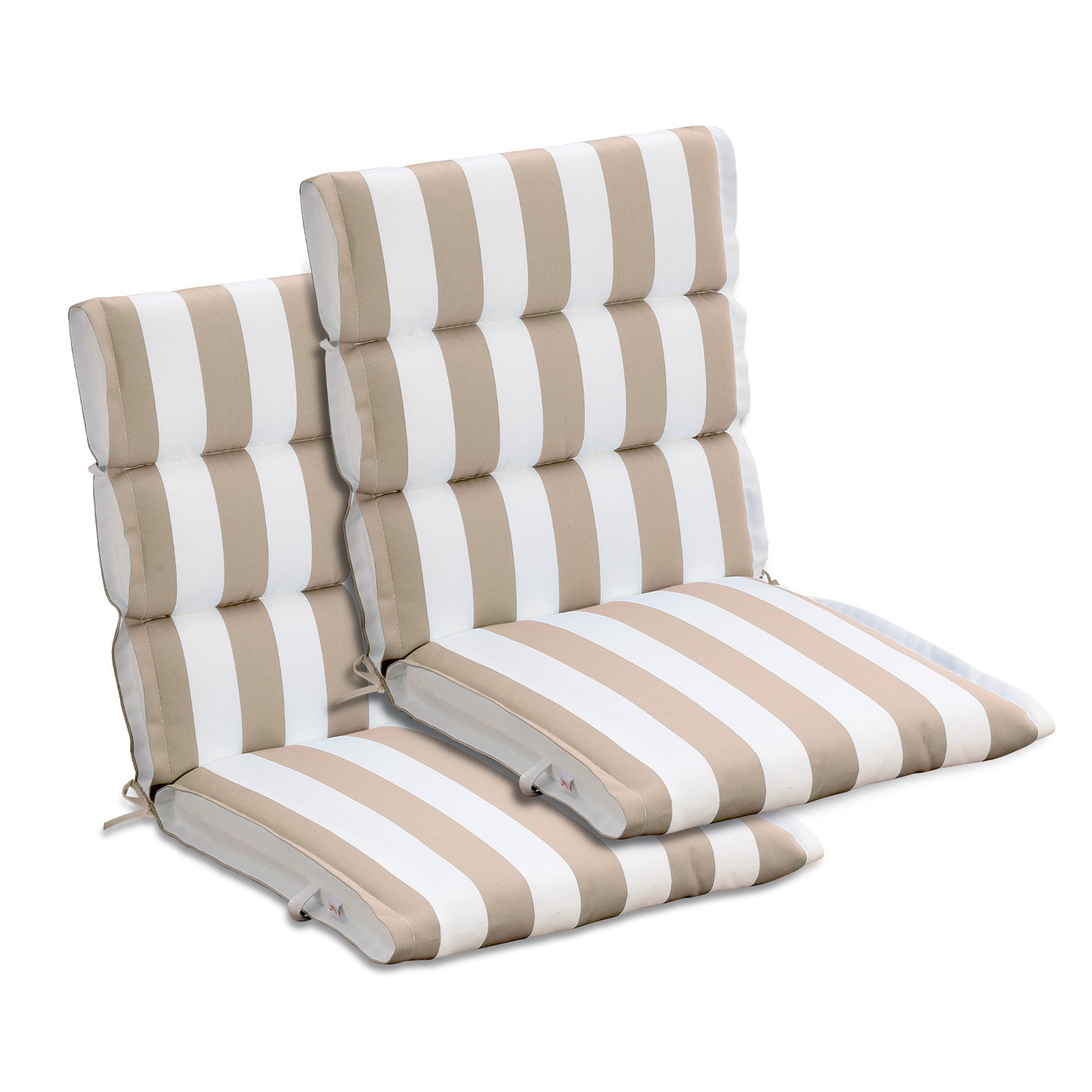 39x20x2.4 inch Outdoor Chair Cushions, Beige Stripe