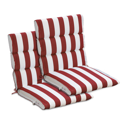 39x20x2.4 inch Outdoor Chair Cushions, Red Stripe