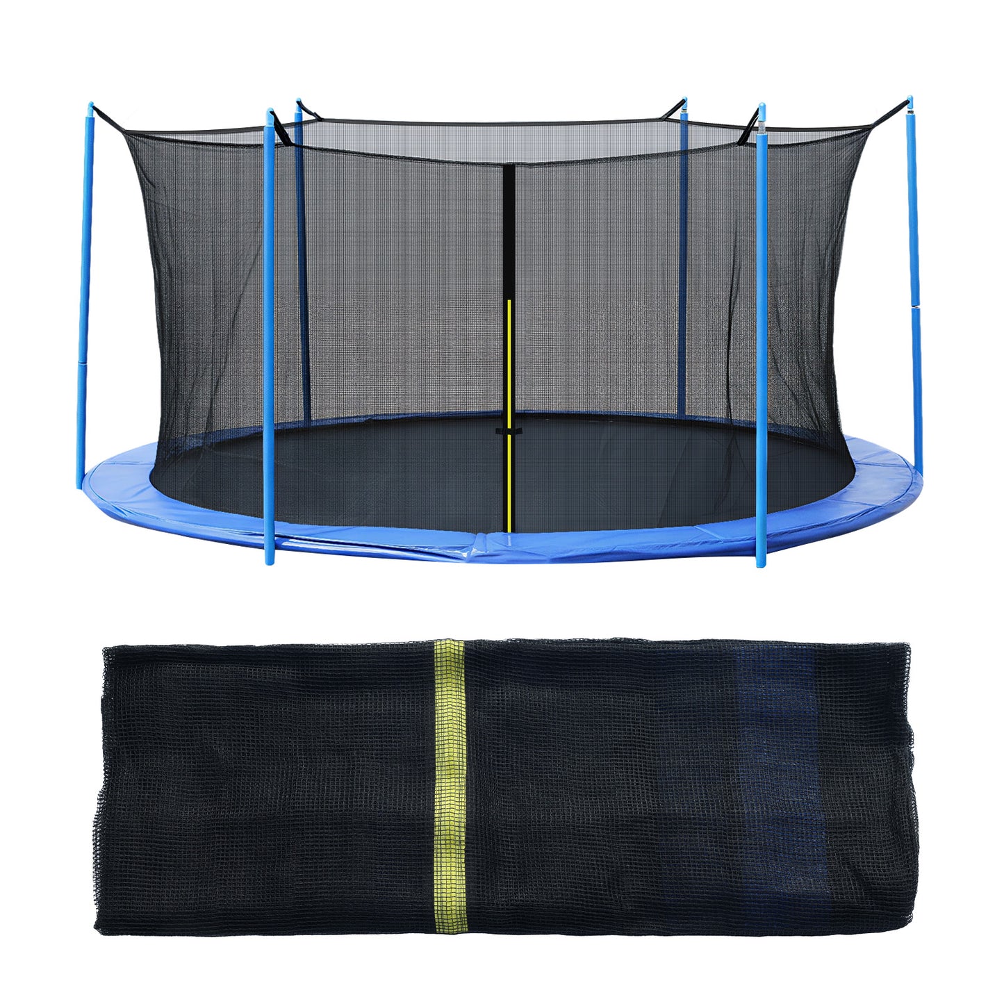 Trampoline Replacement Net for Outdoor Round Frame Trampolines, Safety Enclosure Net - Aoodor 