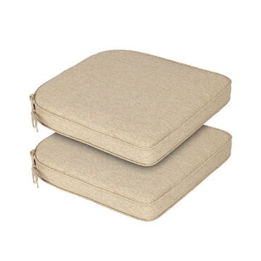 Outdoor Dining Chair Cushions Set, Patio Chair Pads with Ties, Brown - Aoodor 