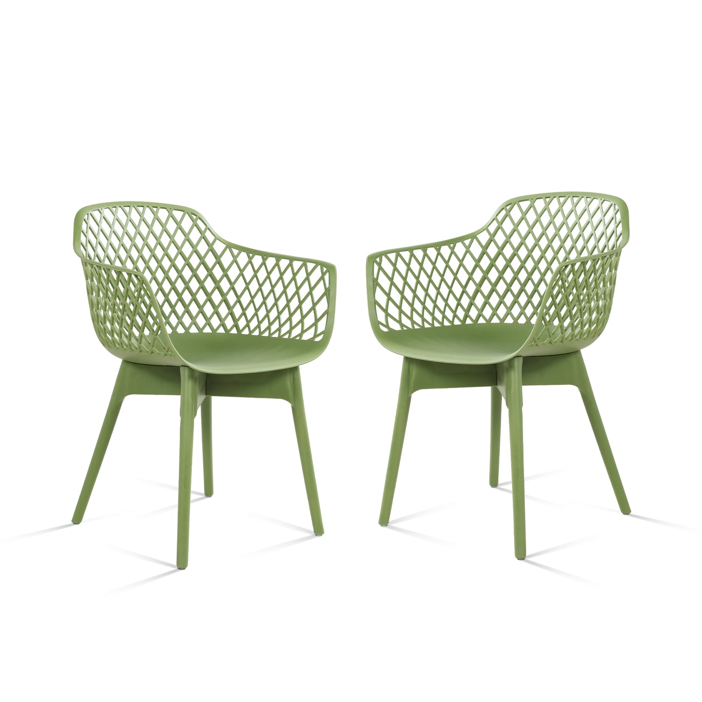 Modern Weather Resistant Plastic Dining Chairs Set: Ergonomic Comfort