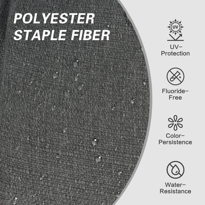 Outdoor Polyester Tufted Bench Cushion, Water & Fade Resistant, Dark Gray - Aoodor 