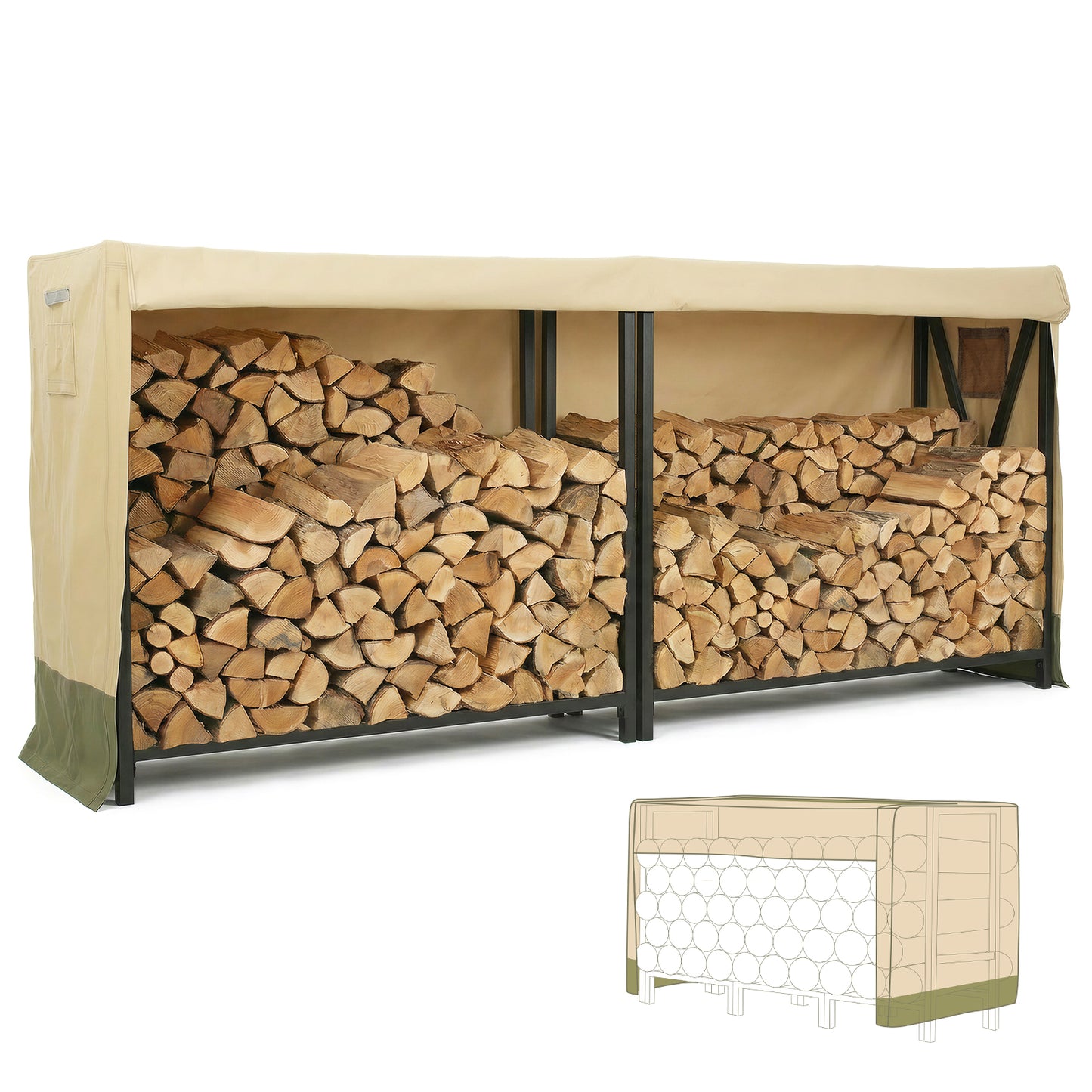 Outdoor Firewood Rack Cover