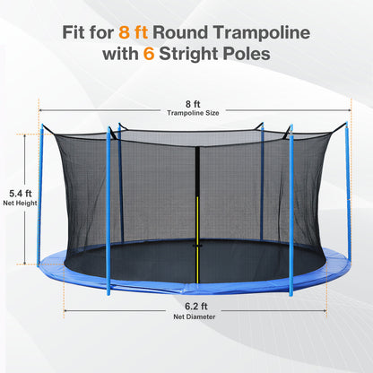 Trampoline Replacement Net for Outdoor Round Frame Trampolines, Safety Enclosure Net - Aoodor 