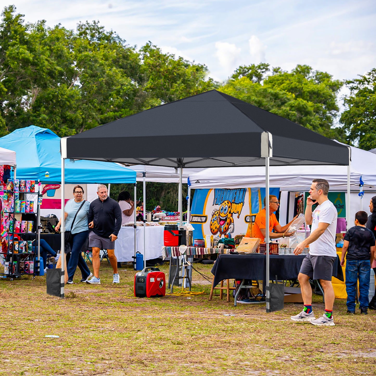 10x10/12x12 ft. Pop Up Canopy Tent with Roller Bag