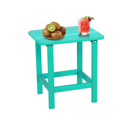 Outdoor Adirondack Side Table HDPE End Table - Aoodor 