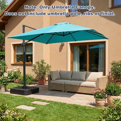 10x10 ft. Cantilever Umbrella Replacement Canopy for 8 Ribs Square Offset Umbrella