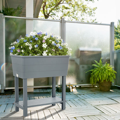 30×14×30 inch Elevated Raised Planter Box with Legs, Water Level Indicator - Set of 3