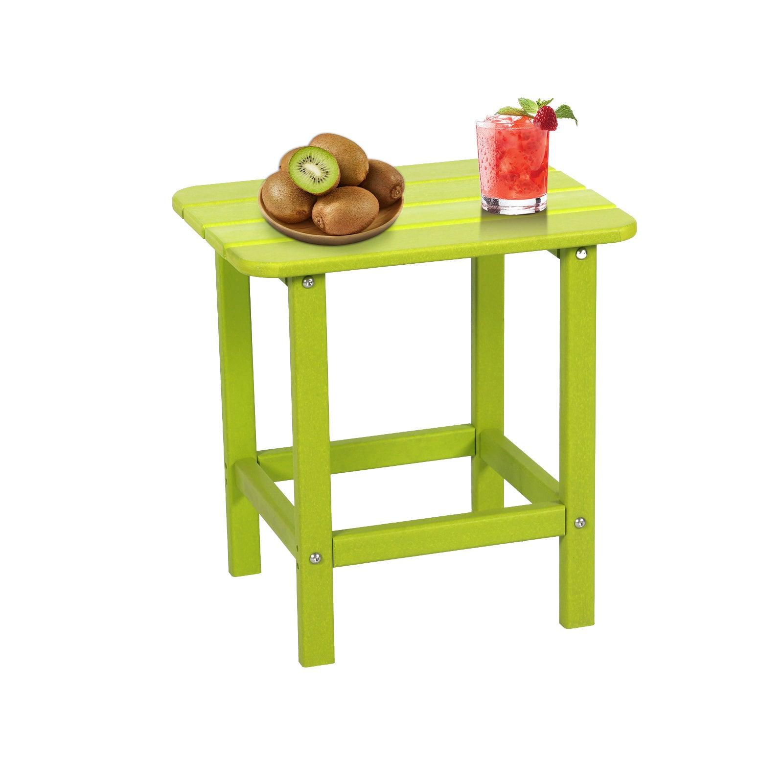 Outdoor Adirondack Side Table HDPE End Table - Aoodor 