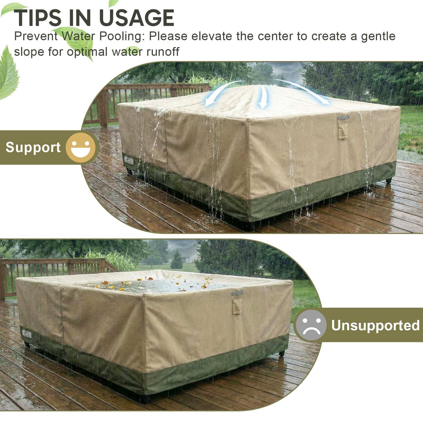 Outdoor Patio Furniture Set Cover, Rectangular