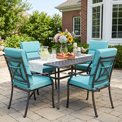 45x22x4 inch Outdoor High Back Patio Chair Cushions, Blue