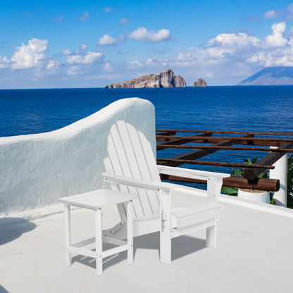 18x14.6x19 inch Outdoor Side Table, Square Adirondack Patio End Table for Patio, Pool, Porch - Aoodor 