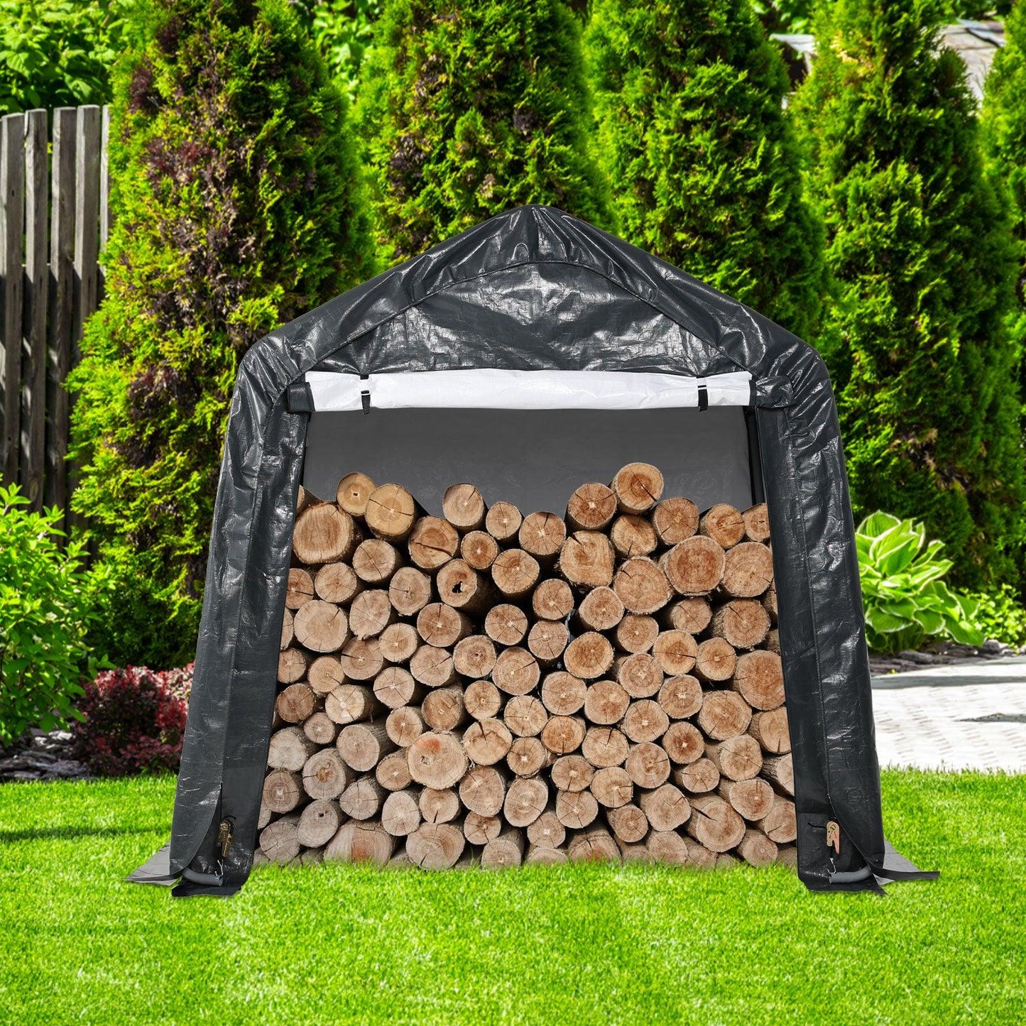 6x6/6x8/8x8/8x12 ft. Heavy Duty Storage Shelter, Portable Shed Carport - Aoodor 