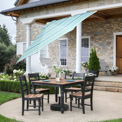 9 ft. Outdoor Patio Market Umbrella with 8 Sturdy Ribs, Push Button Tilt and Crank - Aoodor 