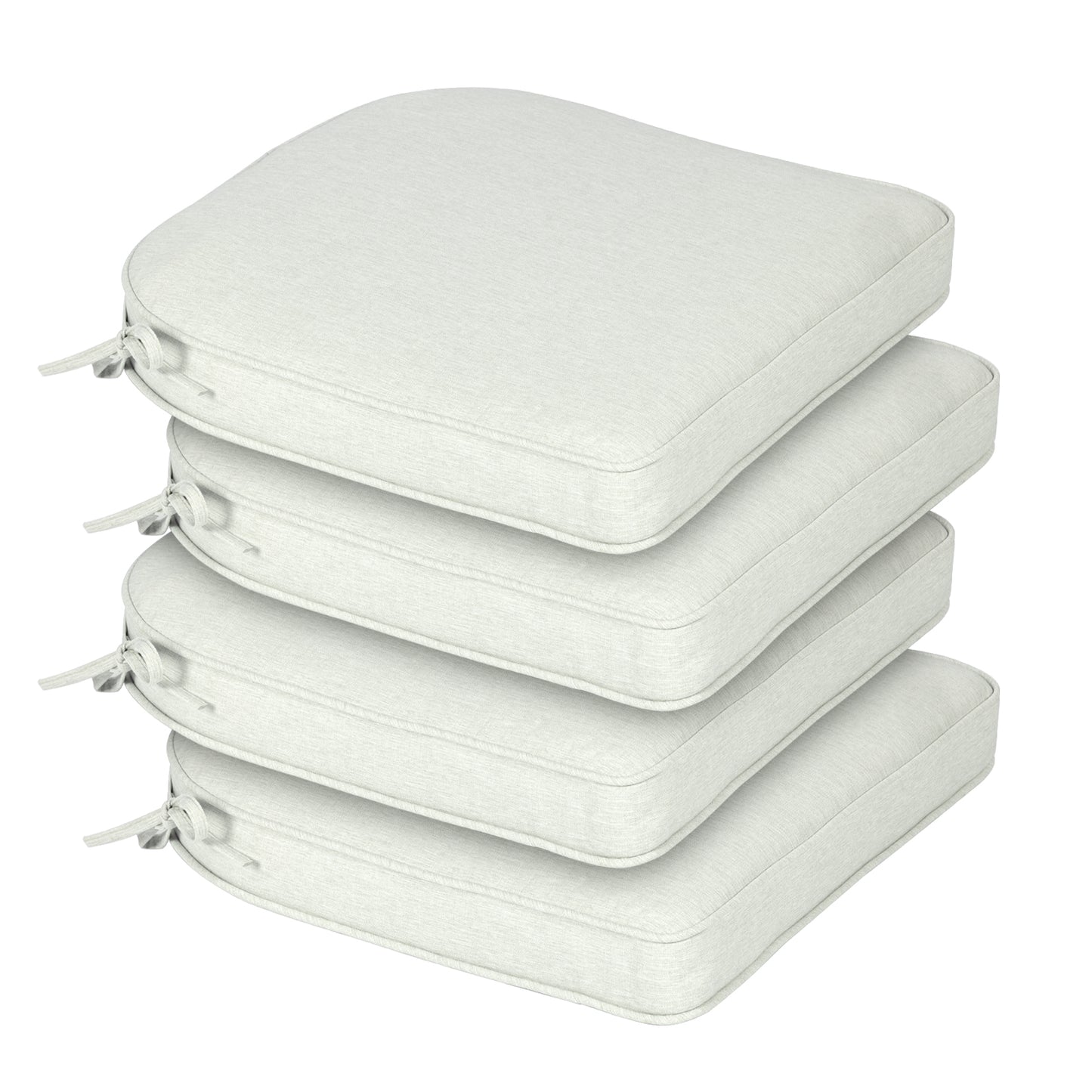 Outdoor Dining Chair Cushions Set, Patio Chair Pads, Light Gray