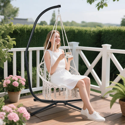 Hammock Steel Stand Only C-Stand - 300 Pound Capacity - Aoodor 