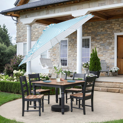 9 ft. Outdoor Patio Market Umbrella with 8 Sturdy Ribs, Push Button Tilt and Crank - Aoodor 