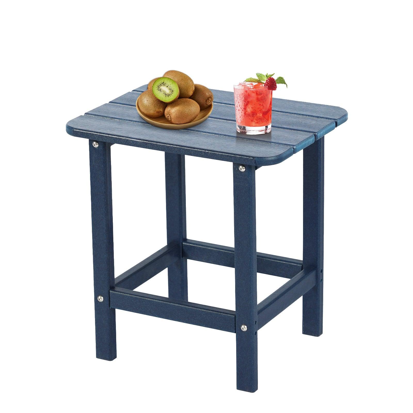 Outdoor Adirondack Side Table HDPE End Table - Aoodor 